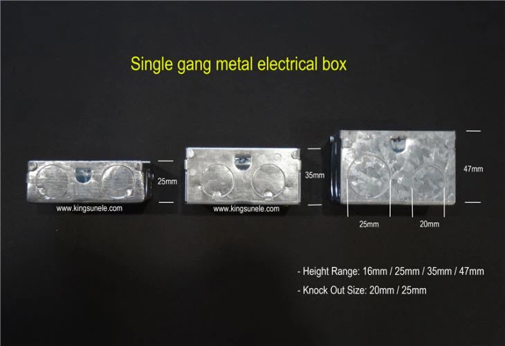 Metal Double Gang Switch Box